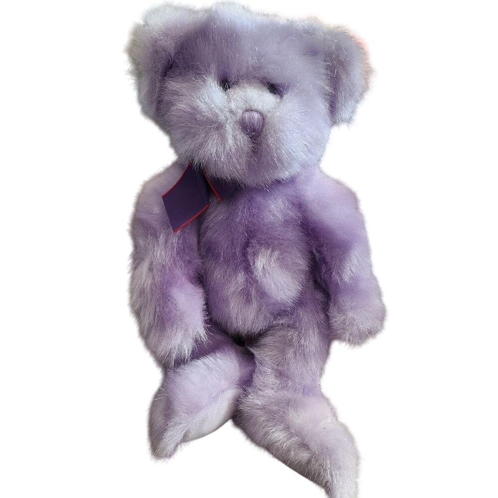 Russ Berrie Lavender Purple Aphrodite Plush Soft Teddy Bear Love